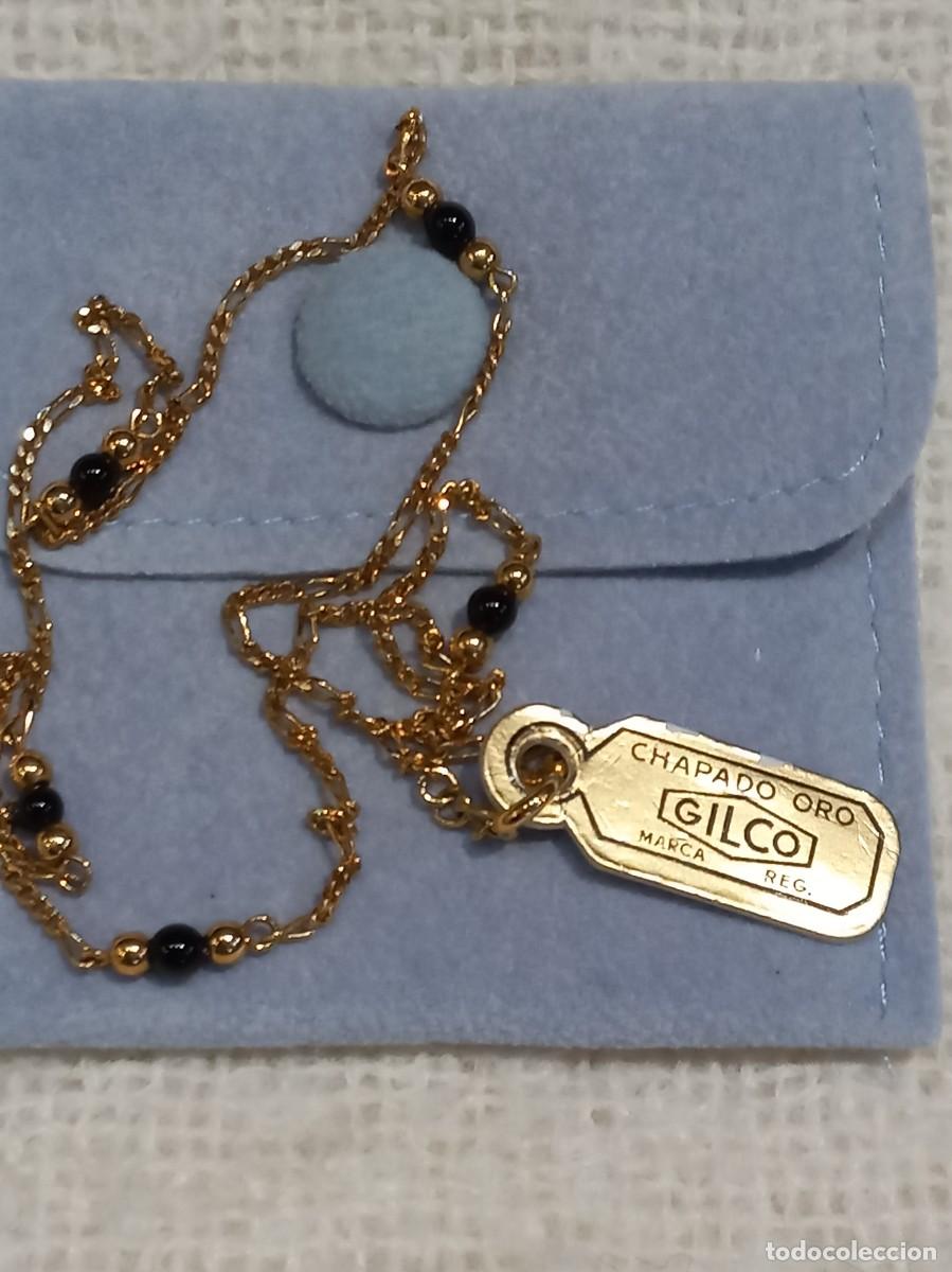 Joyeria: GARGANTILLA-CADENA (bolas negras) CHAPADO &uml;GILCO&uml; - Foto 1