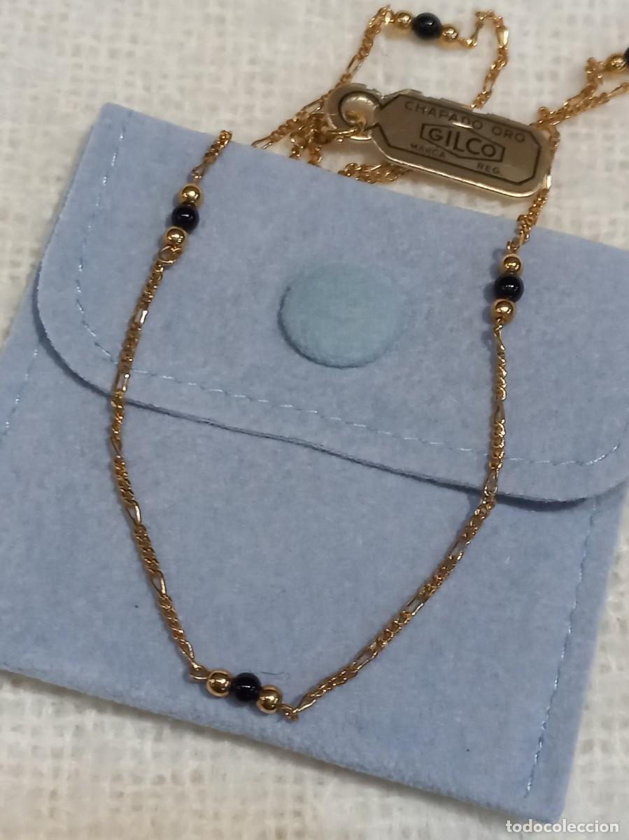 Joyeria: GARGANTILLA-CADENA (bolas negras) CHAPADO &uml;GILCO&uml; - Foto 2