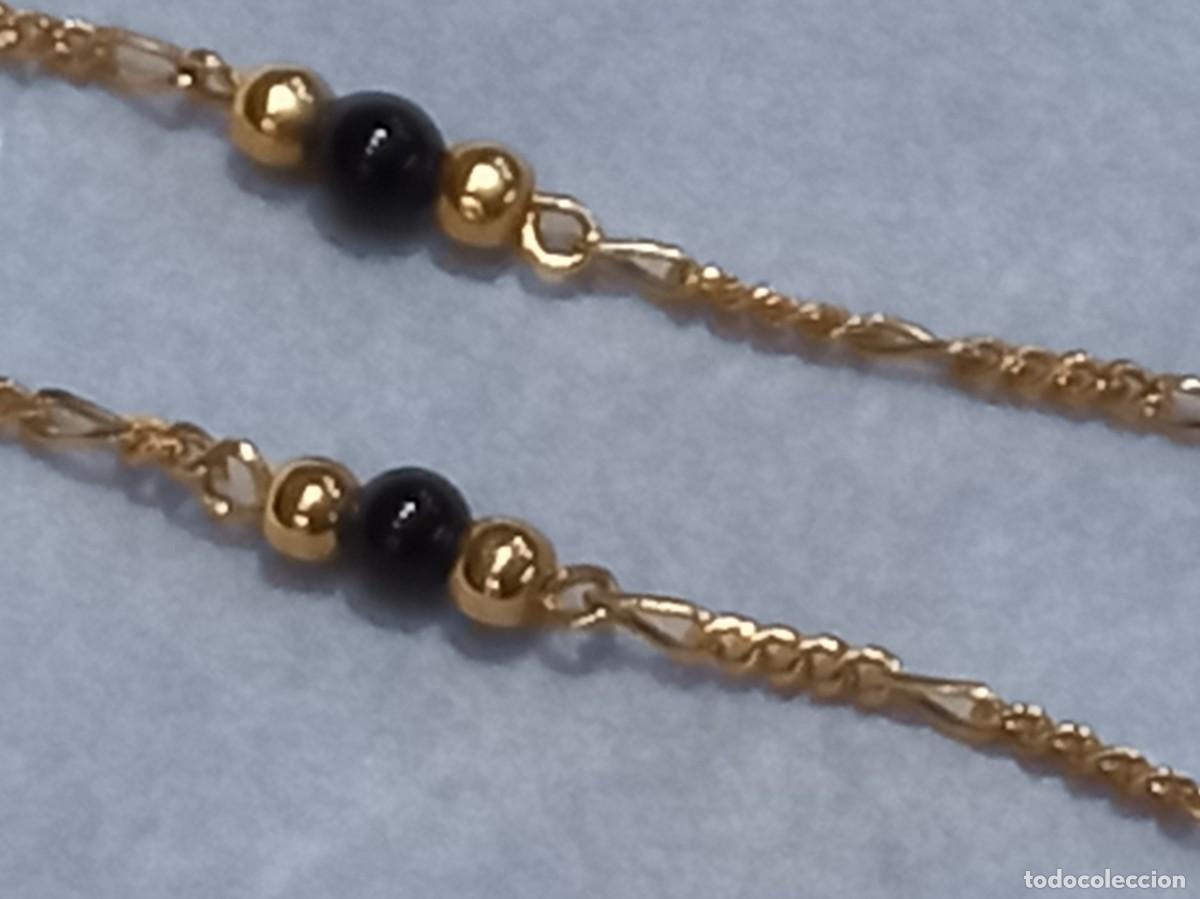 Joyeria: GARGANTILLA-CADENA (bolas negras) CHAPADO &uml;GILCO&uml; - Foto 4