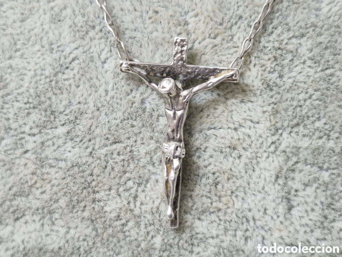 Joyeria: CADENA Y CRISTO EN PLATA DE LEY CONTRASTES - Foto 1