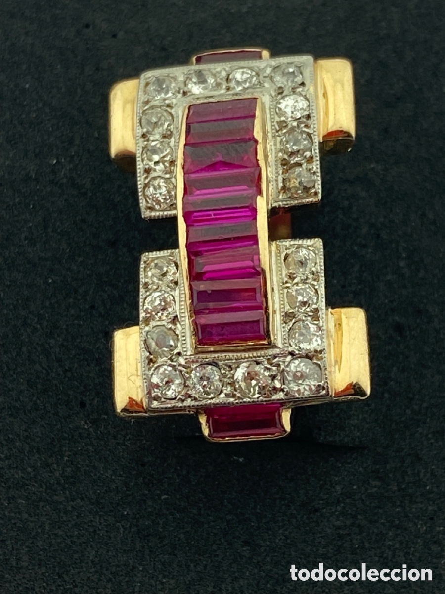 Joyeria: Anillo chevalier oro 18 k diamantes - Foto 3