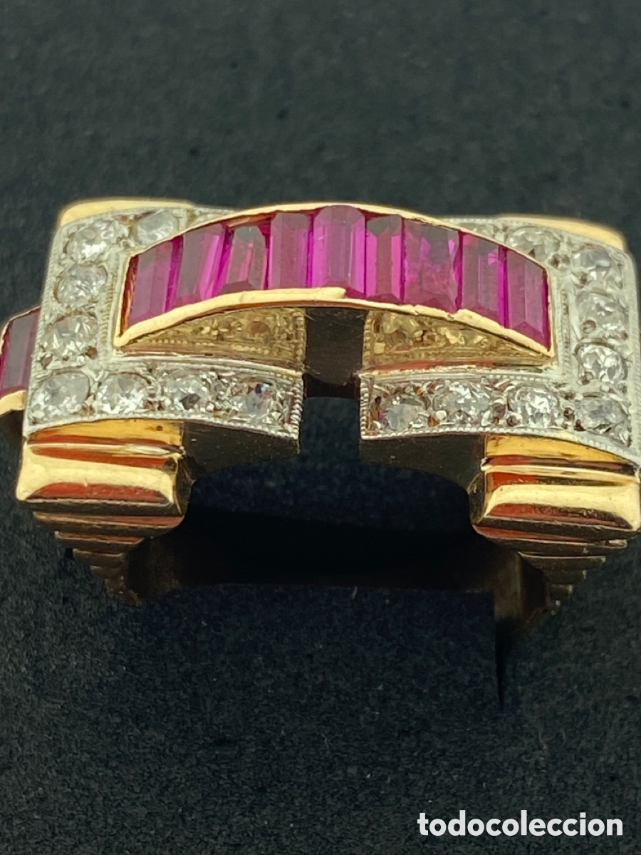 Joyeria: Anillo chevalier oro 18 k diamantes - Foto 4