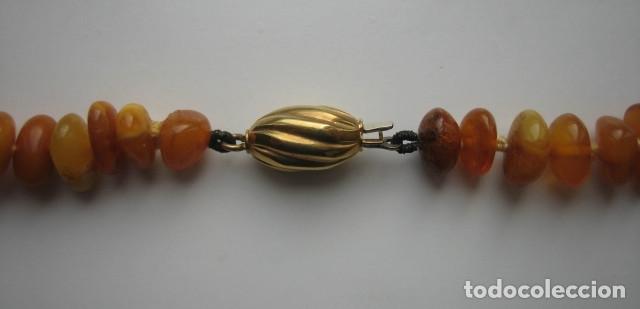 Joyeria: COLLAR DE &Aacute;MBAR. CIERRE DE ORO Y CUENTAS ANUDADAS. - Foto 6