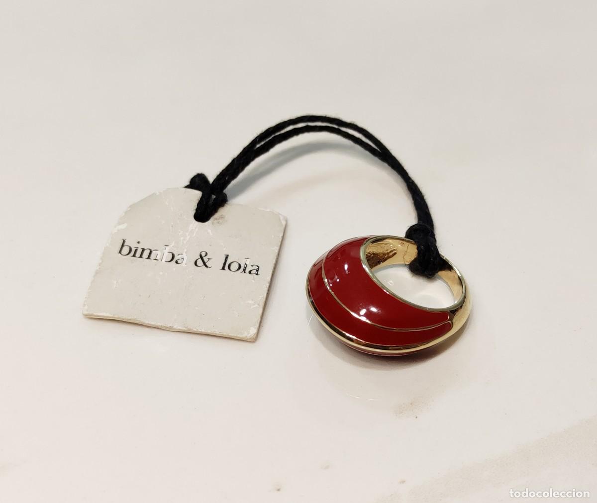Joyeria: ANILLO DE BIMBA & LOLA CON FORMA DE CONCHA, DORADO Y CON ESMALTE GRANATE. - Foto 2