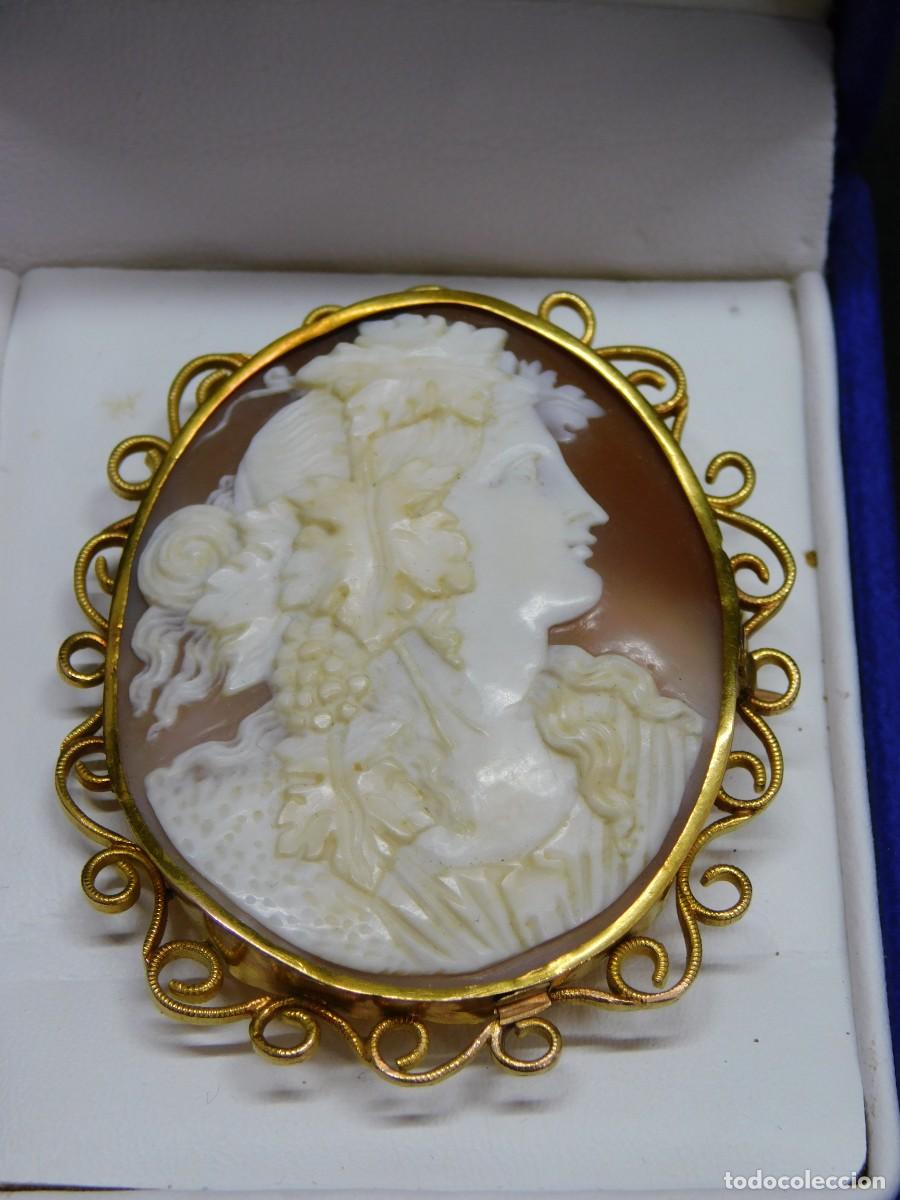 Joyeria: BROCHE CAMAFEO - CONCHA NATURAL - ORO 14K - Foto 2
