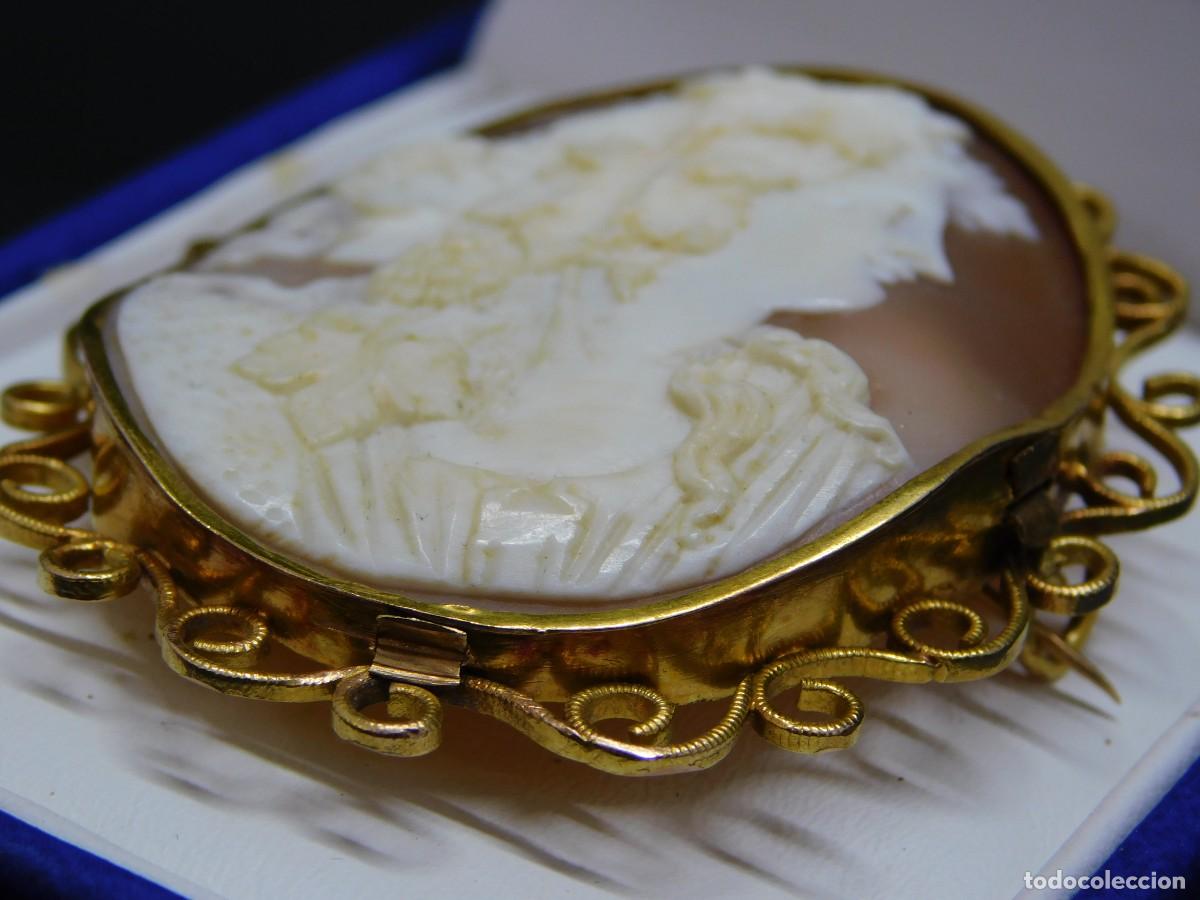 Joyeria: BROCHE CAMAFEO - CONCHA NATURAL - ORO 14K - Foto 4