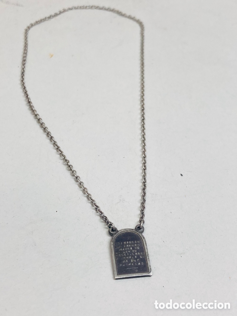Joyeria: Cadena escapulario de plata religiosa - Foto 1