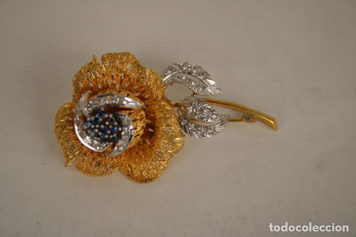Joyeria: broche flor rosa plata de ley - Foto 5