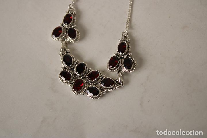 Joyeria: gargantilla de granates plata de ley - Foto 2