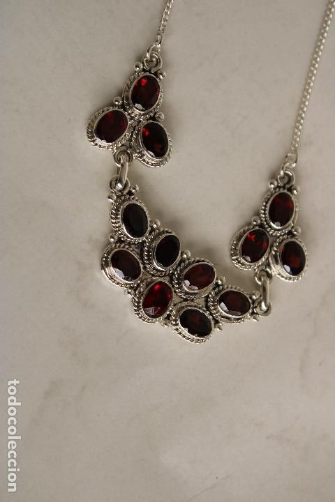 Joyeria: gargantilla de granates plata de ley - Foto 1