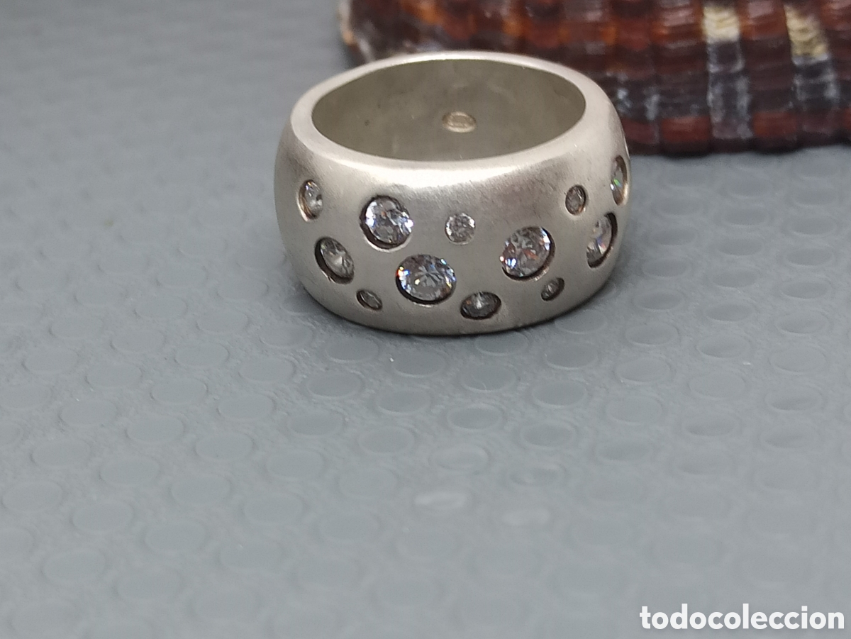Joyeria: Anillo de plata de Ley 925 Macizo y circonio - Foto 2