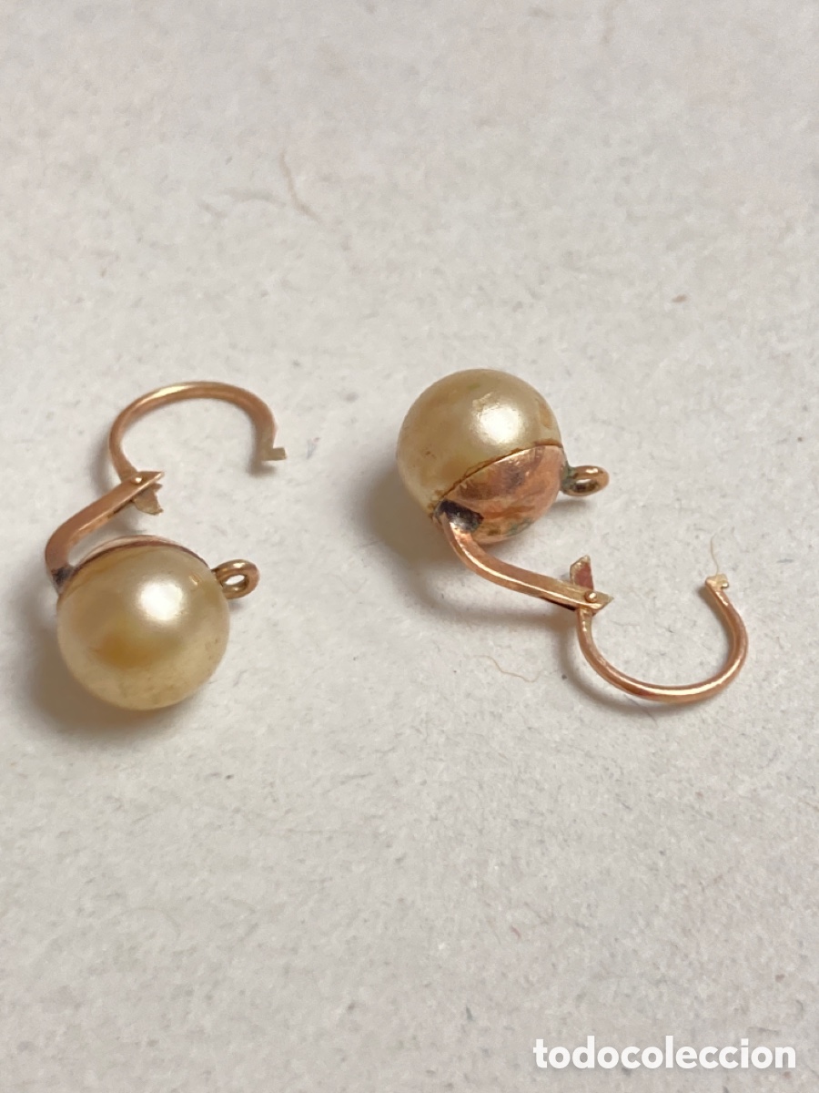 Joyeria: Pendientes de oro 9k y perla /OM1 - Foto 7