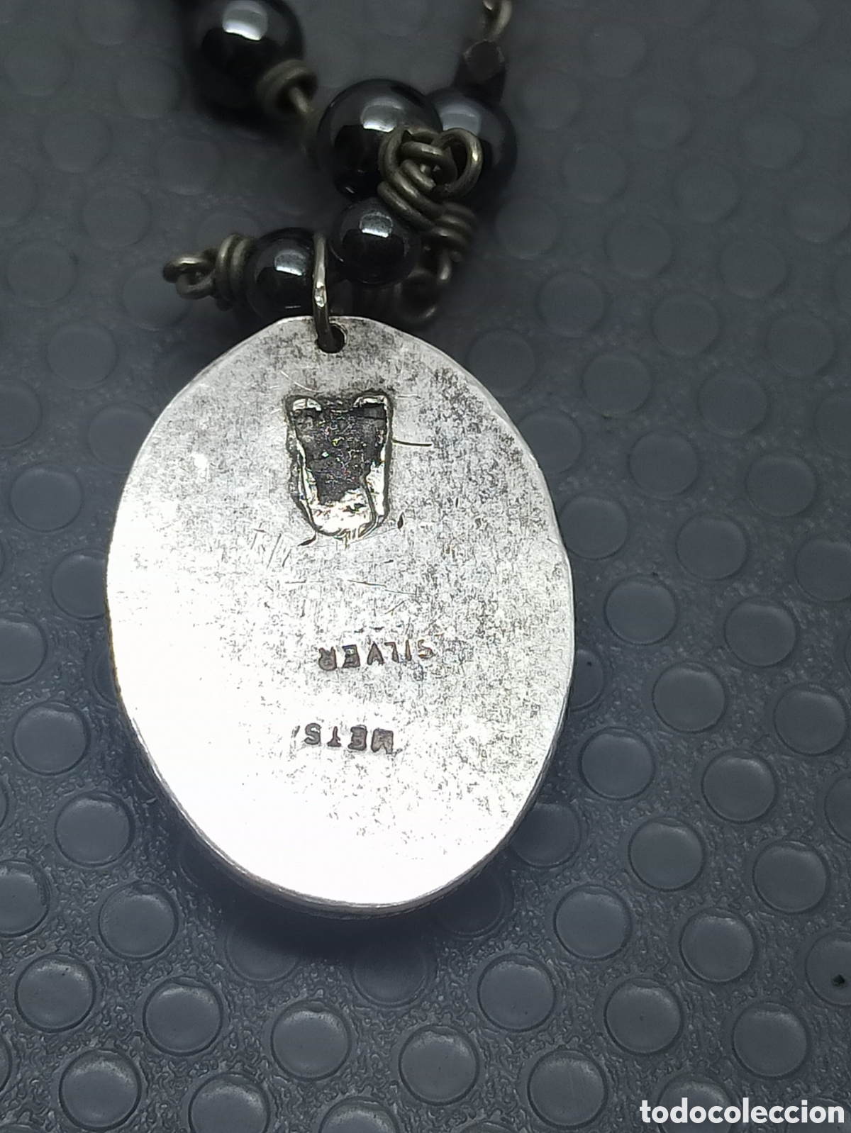 Joyeria: Collar antiguo en plata de ley y hematita - Foto 9