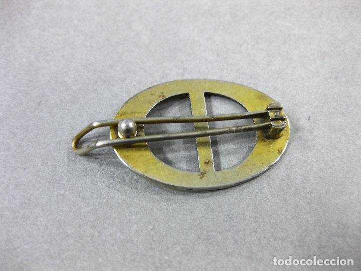 Joyeria: ANTIGUO BROCHE DAMASQUINADO DE PELO - Foto 3