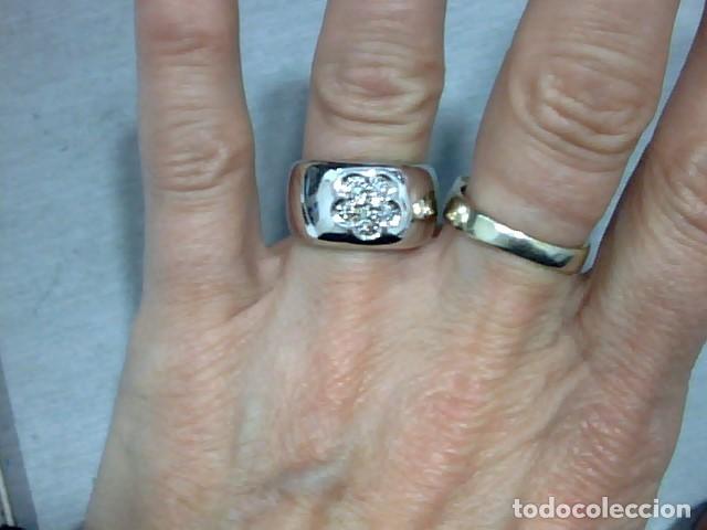 Joyeria: anillo flor de diamantes oro 18 kts - Foto 4