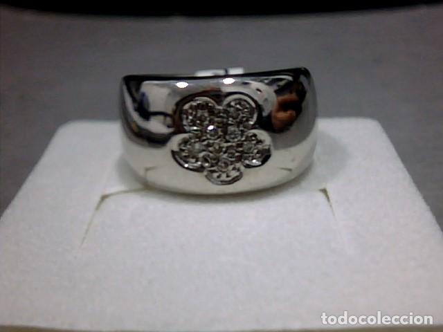 Joyeria: anillo flor de diamantes oro 18 kts - Foto 5
