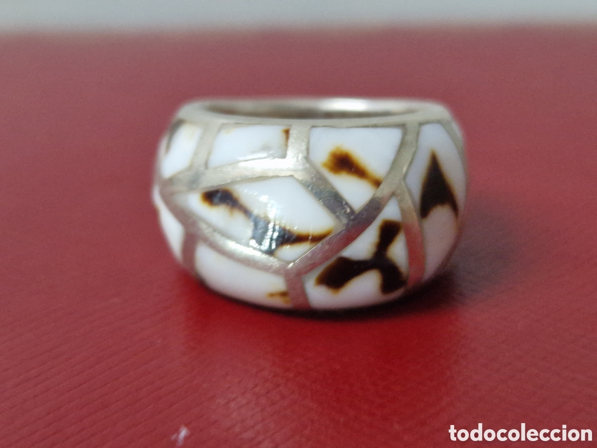 Joyeria: BONITO ANILLO EN PLATA DE LEY Y NACAR - Foto 3