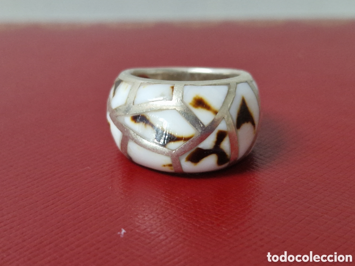 Joyeria: BONITO ANILLO EN PLATA DE LEY Y NACAR - Foto 4