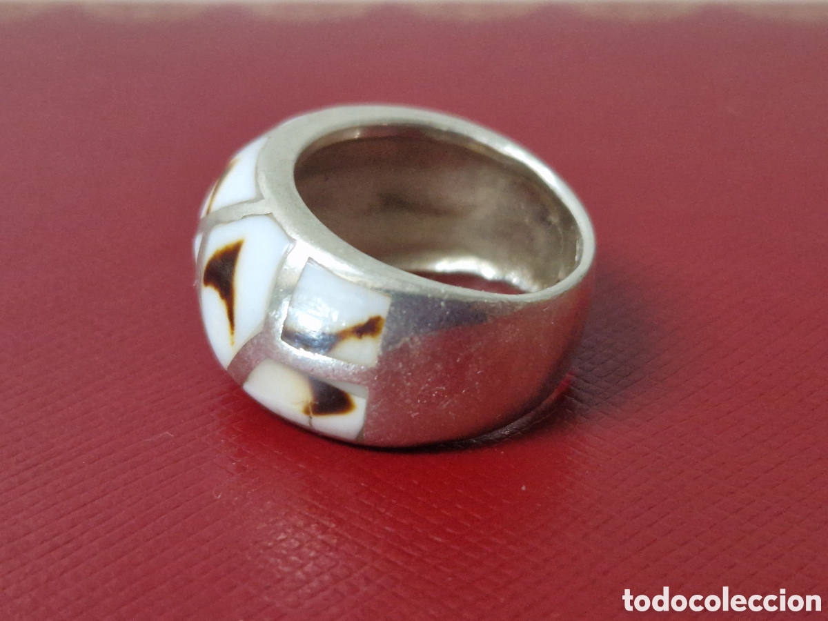 Joyeria: BONITO ANILLO EN PLATA DE LEY Y NACAR - Foto 5