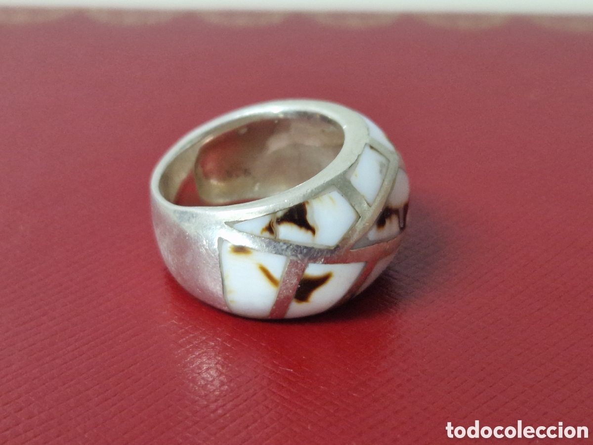 Joyeria: BONITO ANILLO EN PLATA DE LEY Y NACAR - Foto 7