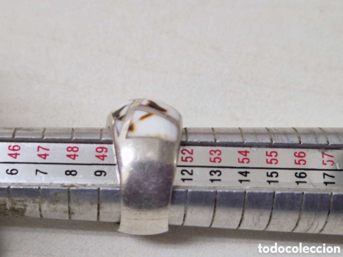 Joyeria: BONITO ANILLO EN PLATA DE LEY Y NACAR - Foto 8