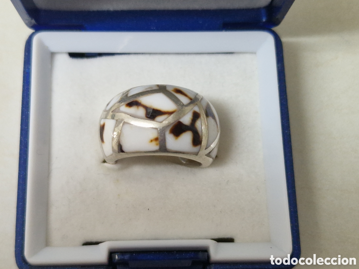 Joyeria: BONITO ANILLO EN PLATA DE LEY Y NACAR - Foto 1