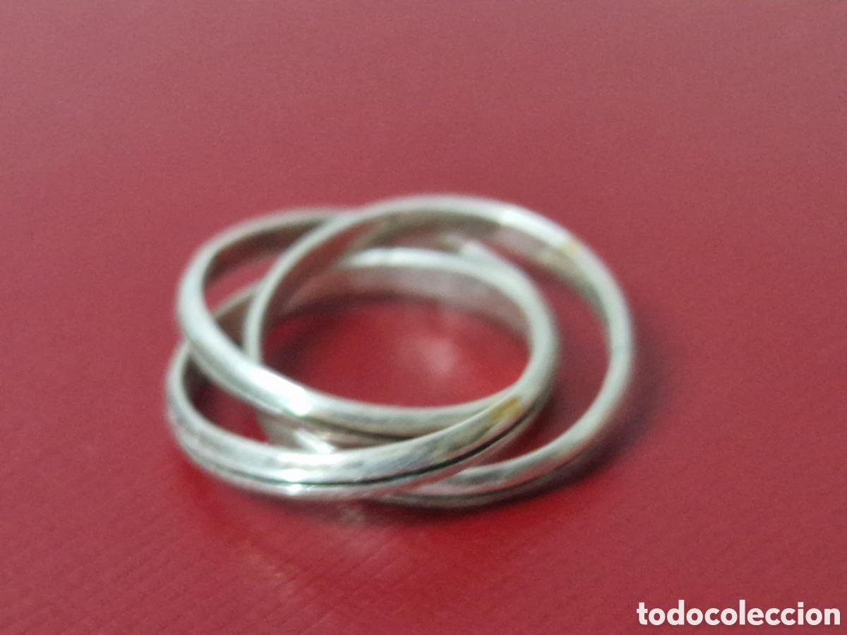 Joyeria: ANILLO DE 3 ANILLOS EN PLATA DE LEY CONTRASTES - Foto 3
