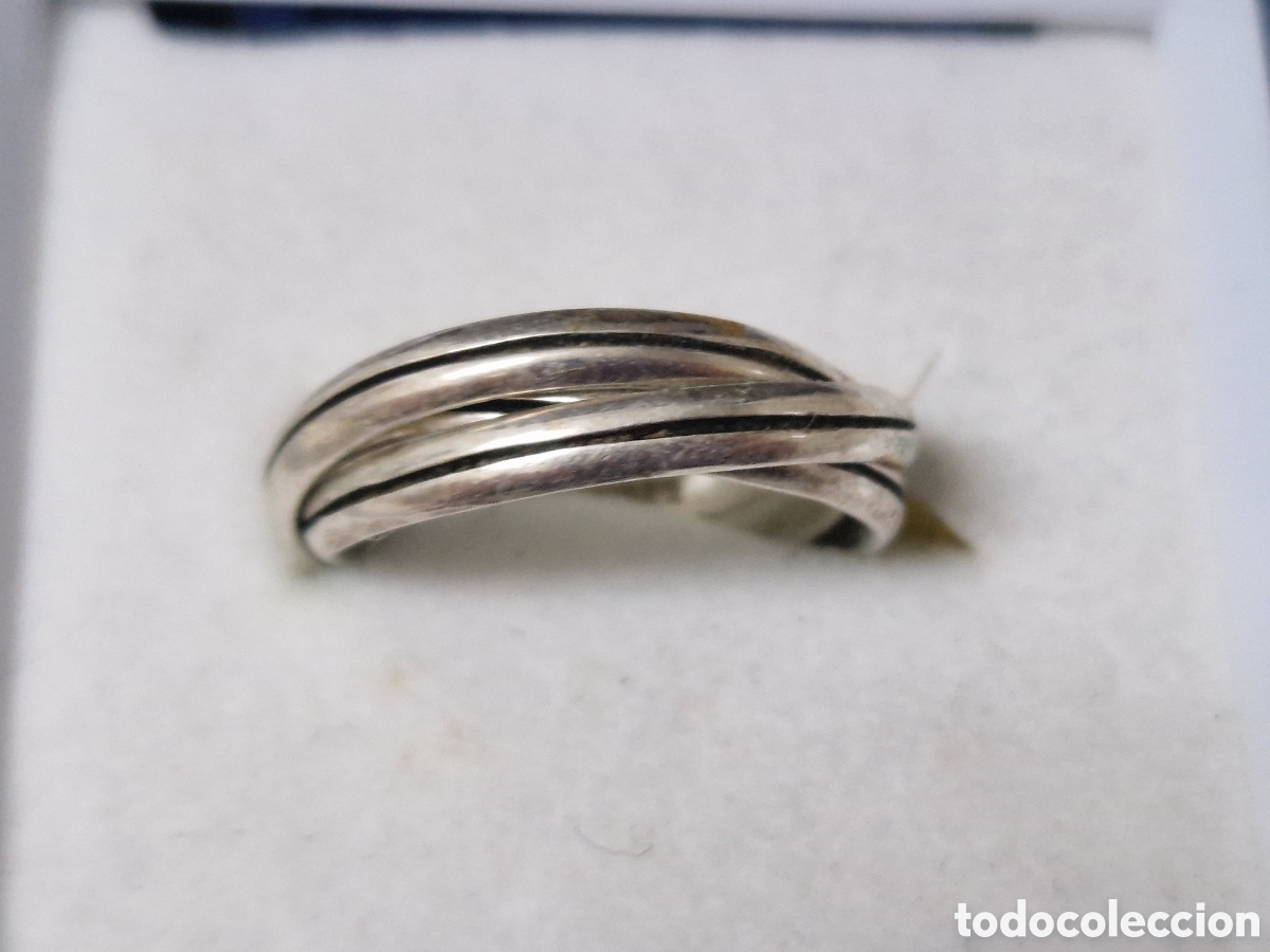 Joyeria: ANILLO DE 3 ANILLOS EN PLATA DE LEY CONTRASTES - Foto 7
