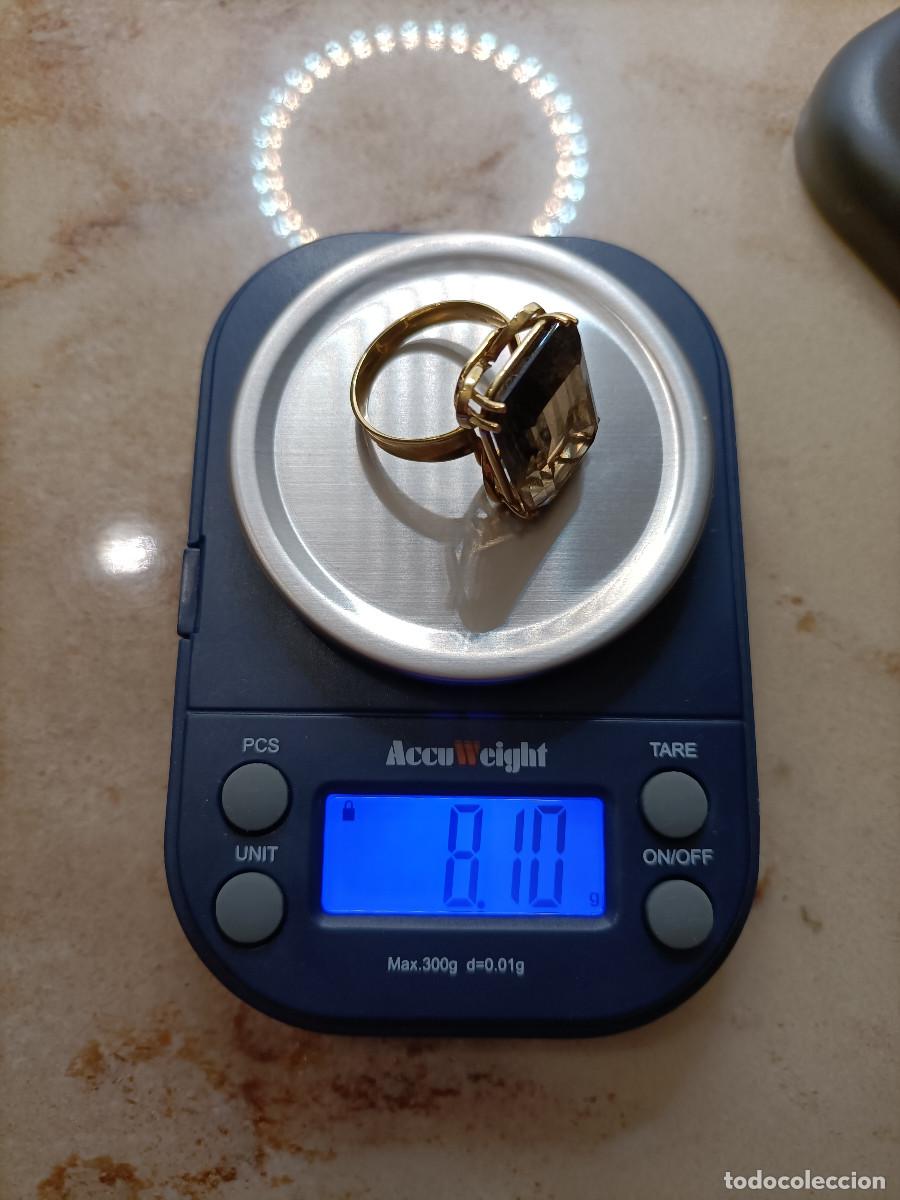 Joyeria: Sortija Topacio Fume. Oro de Ley 18K. - Foto 3