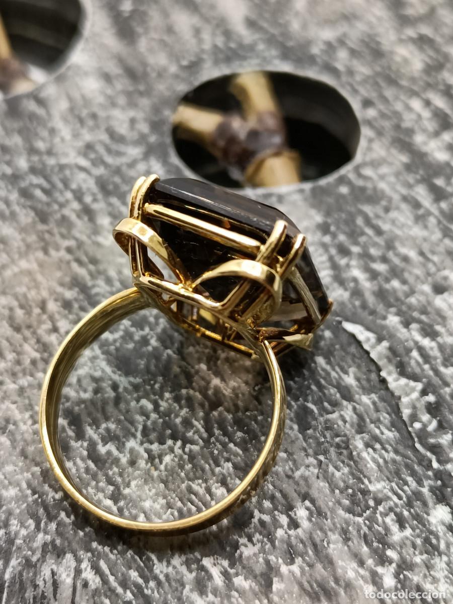 Joyeria: Sortija Topacio Fume. Oro de Ley 18K. - Foto 6