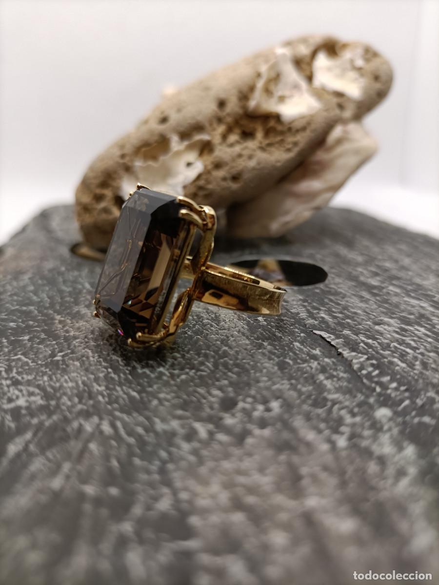 Joyeria: Sortija Topacio Fume. Oro de Ley 18K. - Foto 7