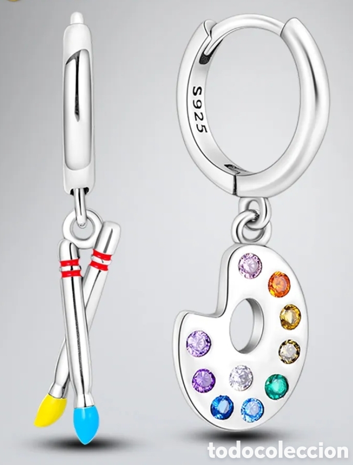 Joyeria: Pendientes de Plata Pintor - Foto 4