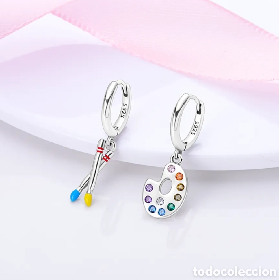Joyeria: Pendientes de Plata Pintor - Foto 1
