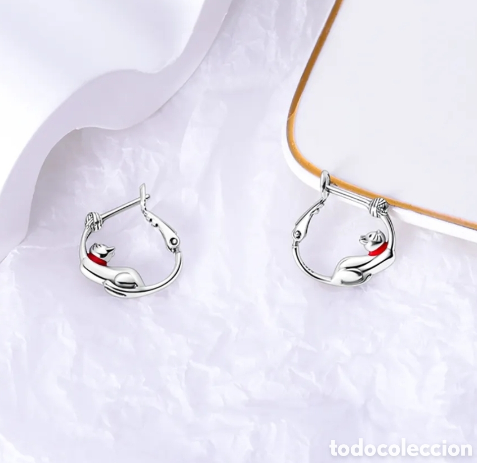 Joyeria: Pendientes de Plata Gatos - Foto 1