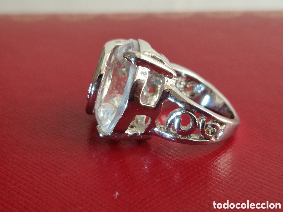 Joyeria: BONITO ANILLO EN RODIO Y PIEDRA - Foto 2