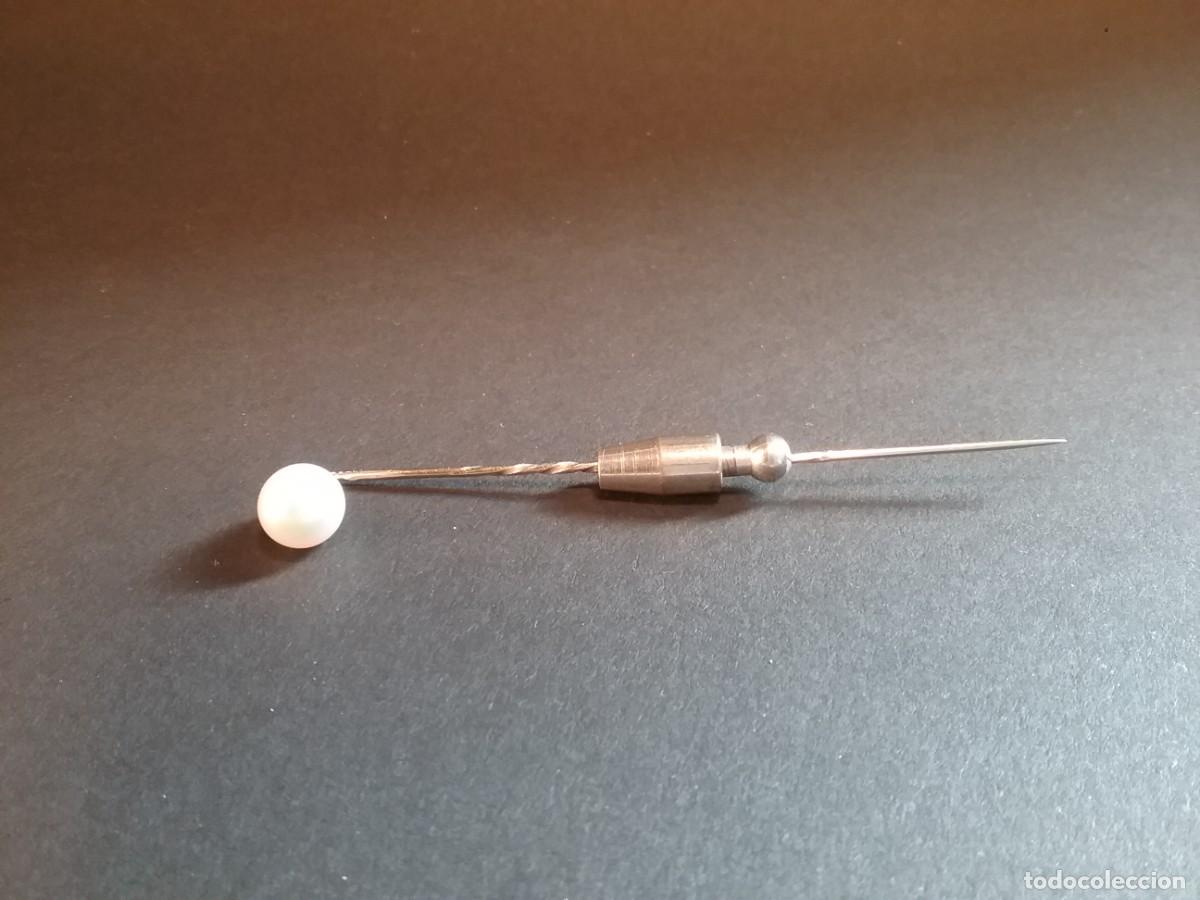Joyeria: BROCHE CORBATA PERLA Y PLATA - Foto 1