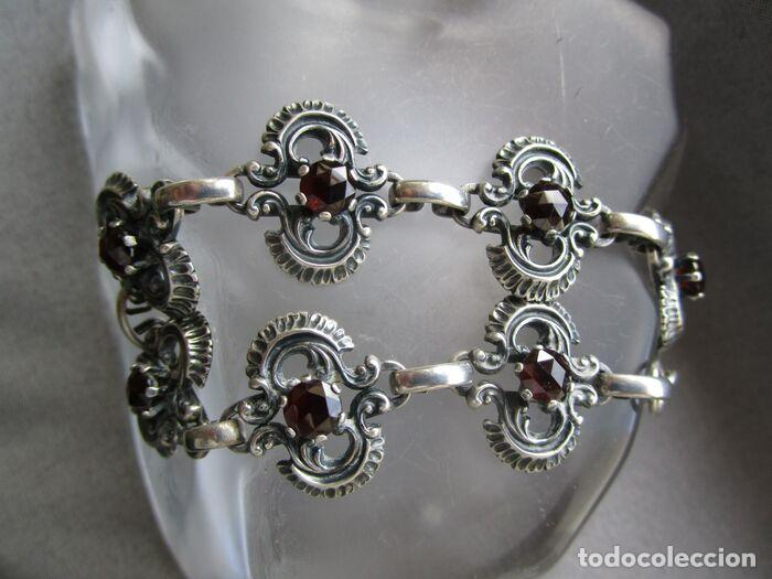 Joyeria: PULSERA DE PLATA DE 925 ML Y 7 GRANATES GRANDES - Foto 4