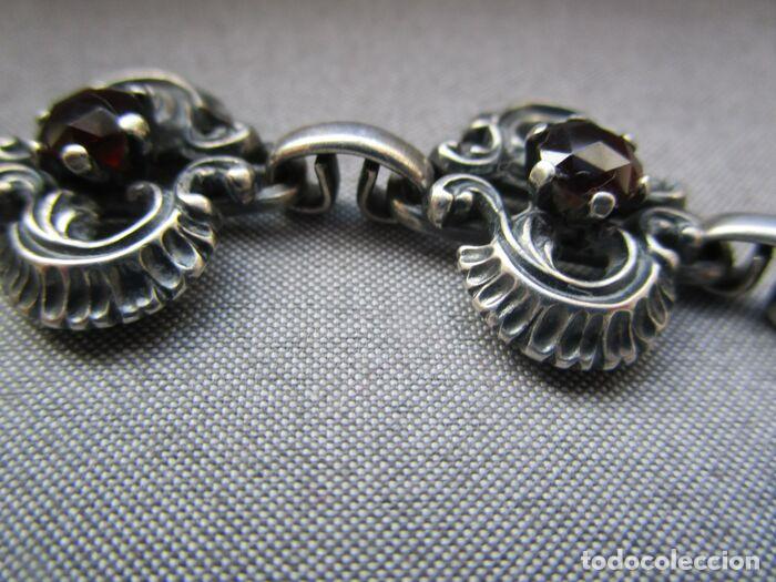 Joyeria: PULSERA DE PLATA DE 925 ML Y 7 GRANATES GRANDES - Foto 5