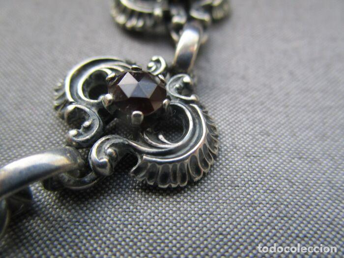 Joyeria: PULSERA DE PLATA DE 925 ML Y 7 GRANATES GRANDES - Foto 6