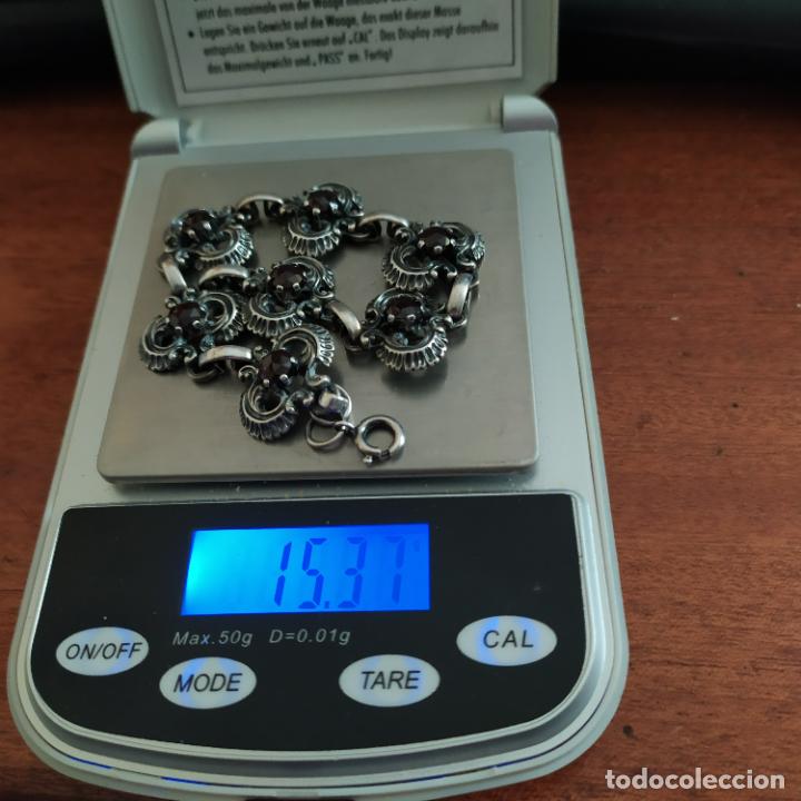 Joyeria: PULSERA DE PLATA DE 925 ML Y 7 GRANATES GRANDES - Foto 20
