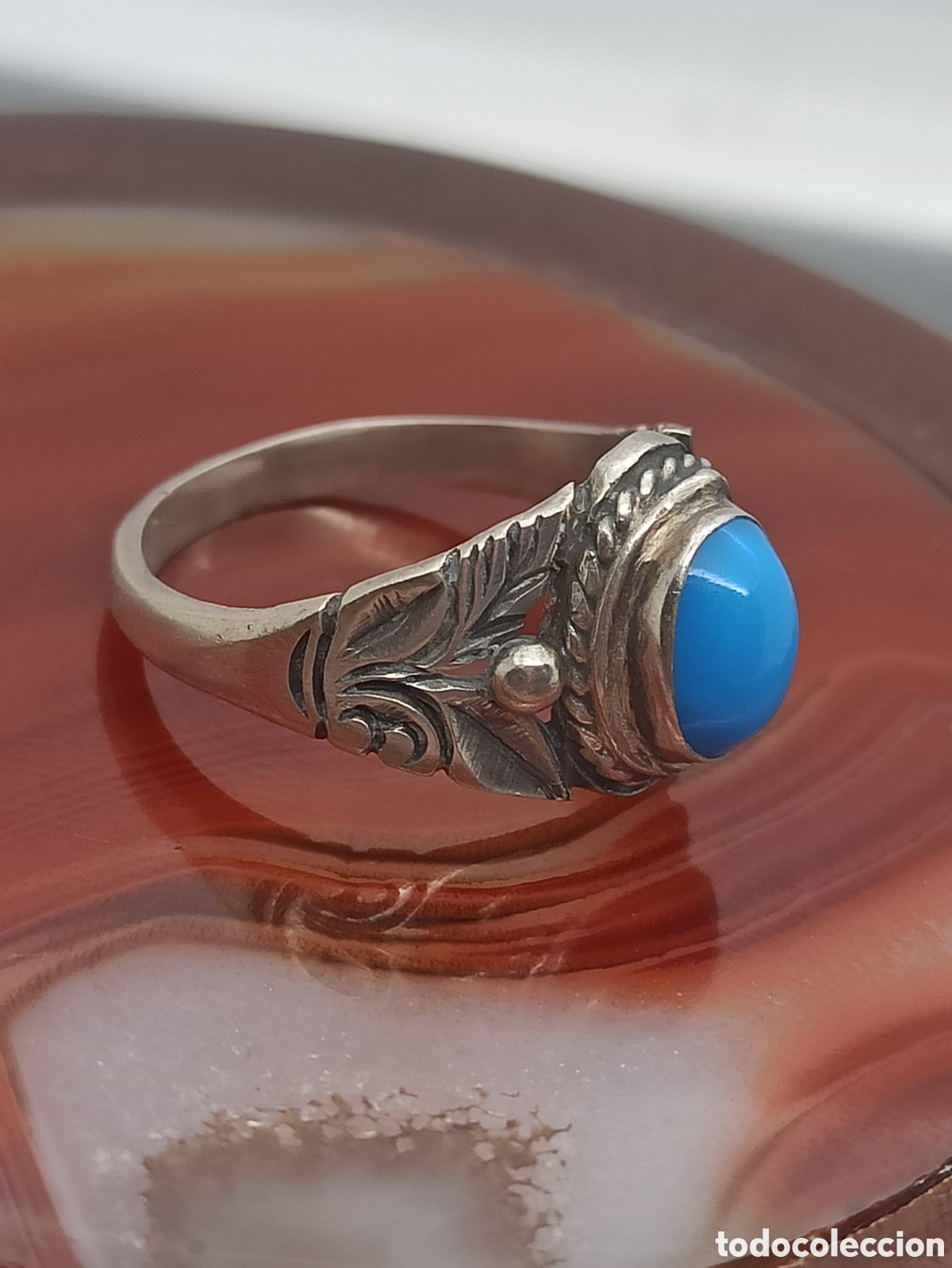 Joyeria: Antiguo anillo en plata de Ley 925 y turquesa&iquest;? - Foto 4
