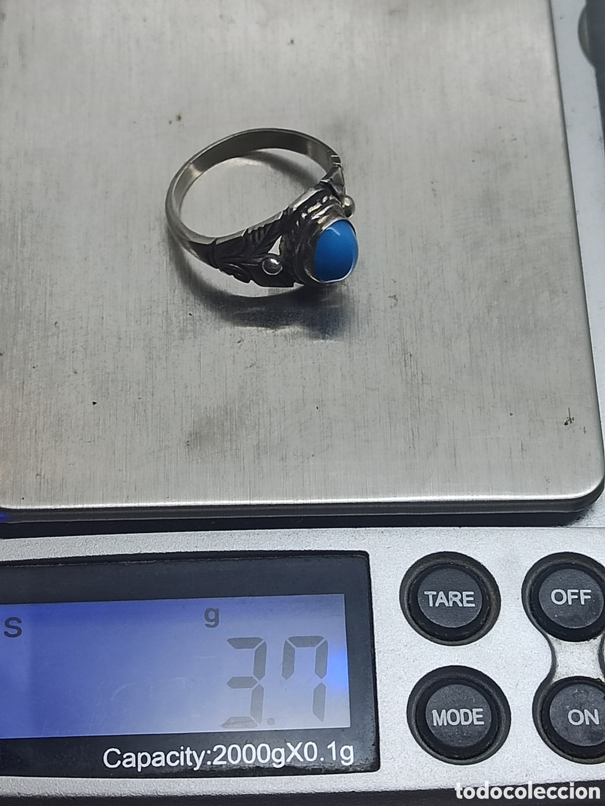 Joyeria: Antiguo anillo en plata de Ley 925 y turquesa&iquest;? - Foto 8