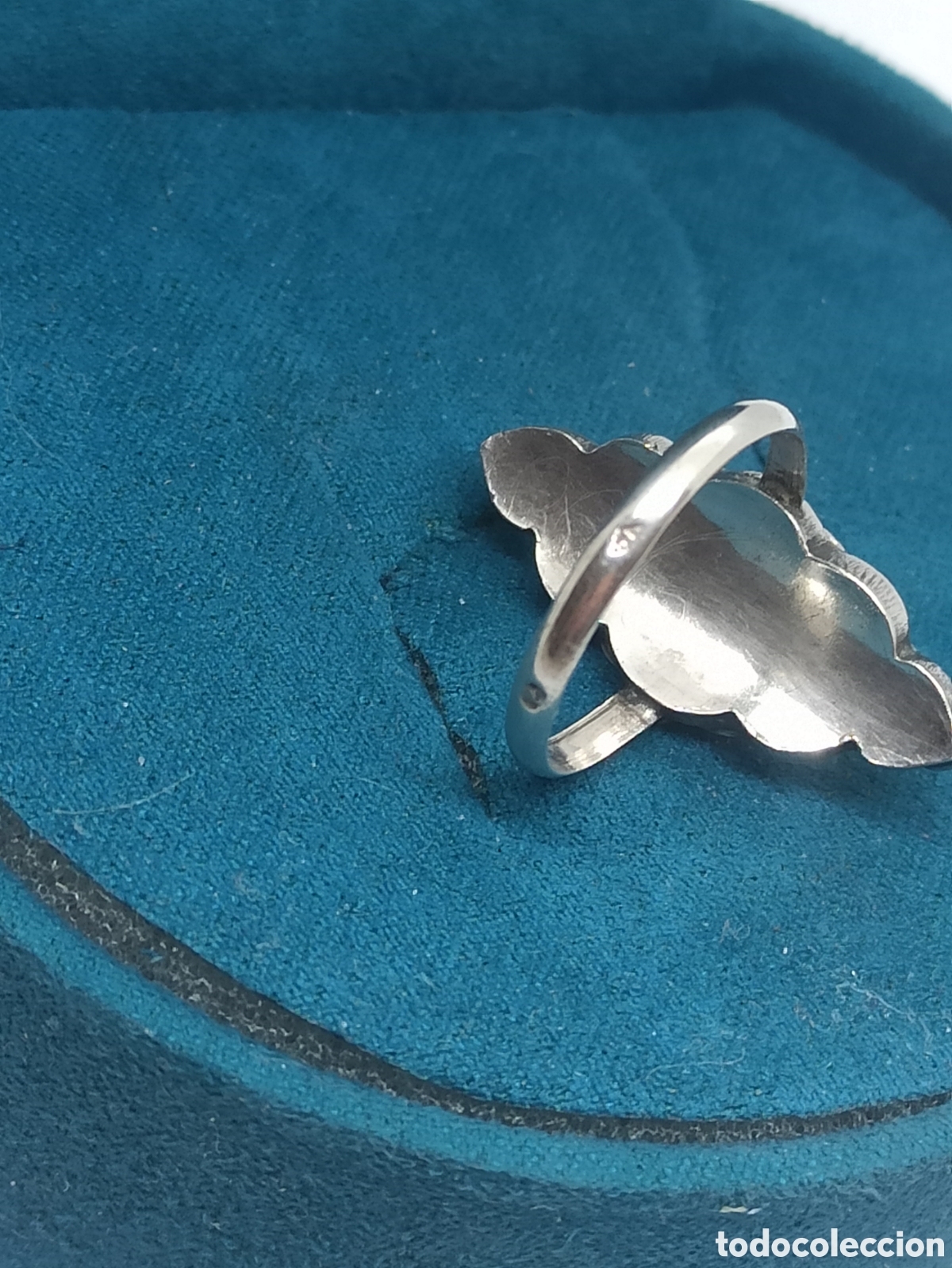 Joyeria: Antiguo anillo en plata de Ley 925 Perlas y Turquesa - Foto 8