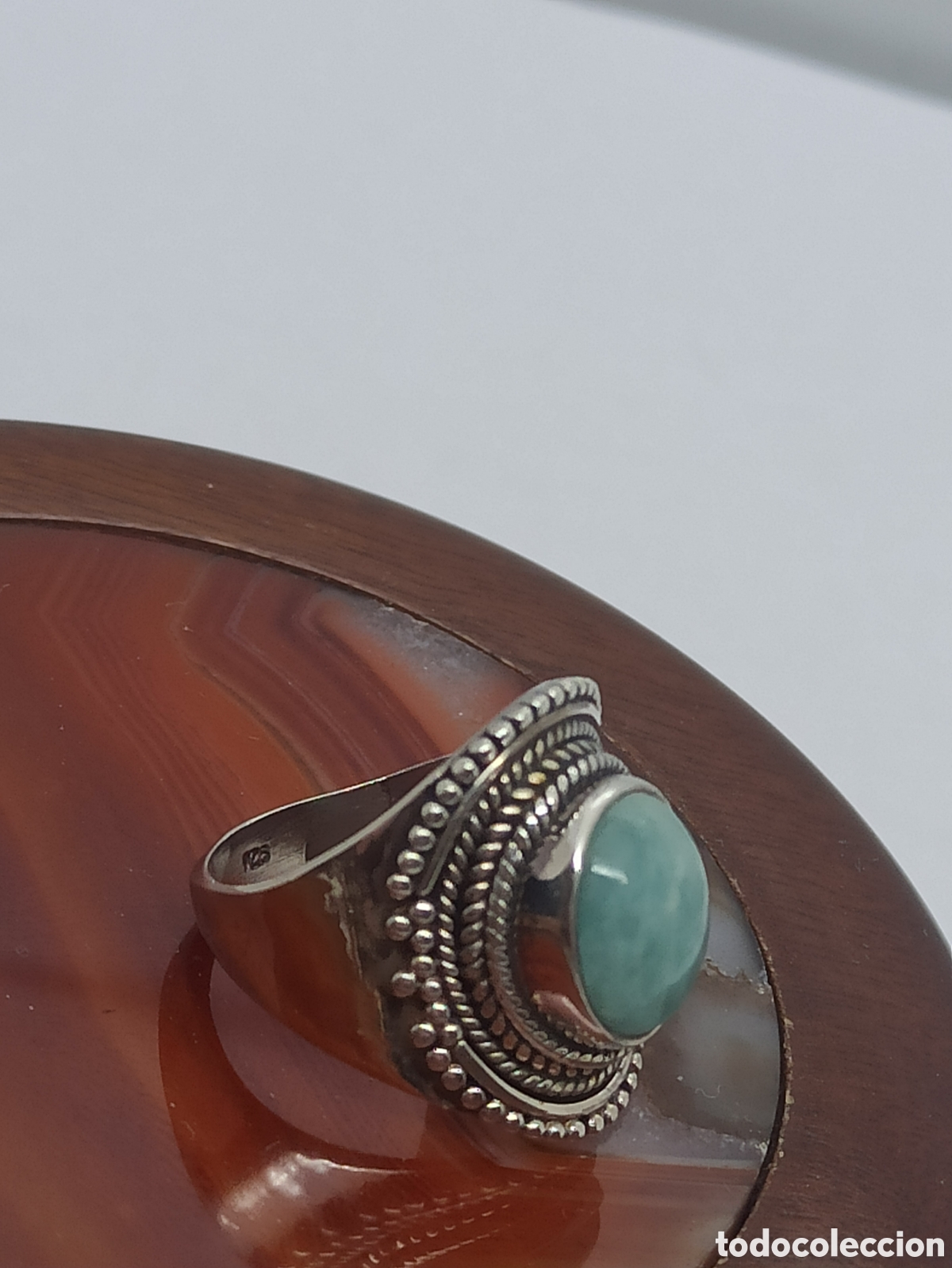 Joyeria: Anillo en plata de ley 925 y Amazonita - Foto 3