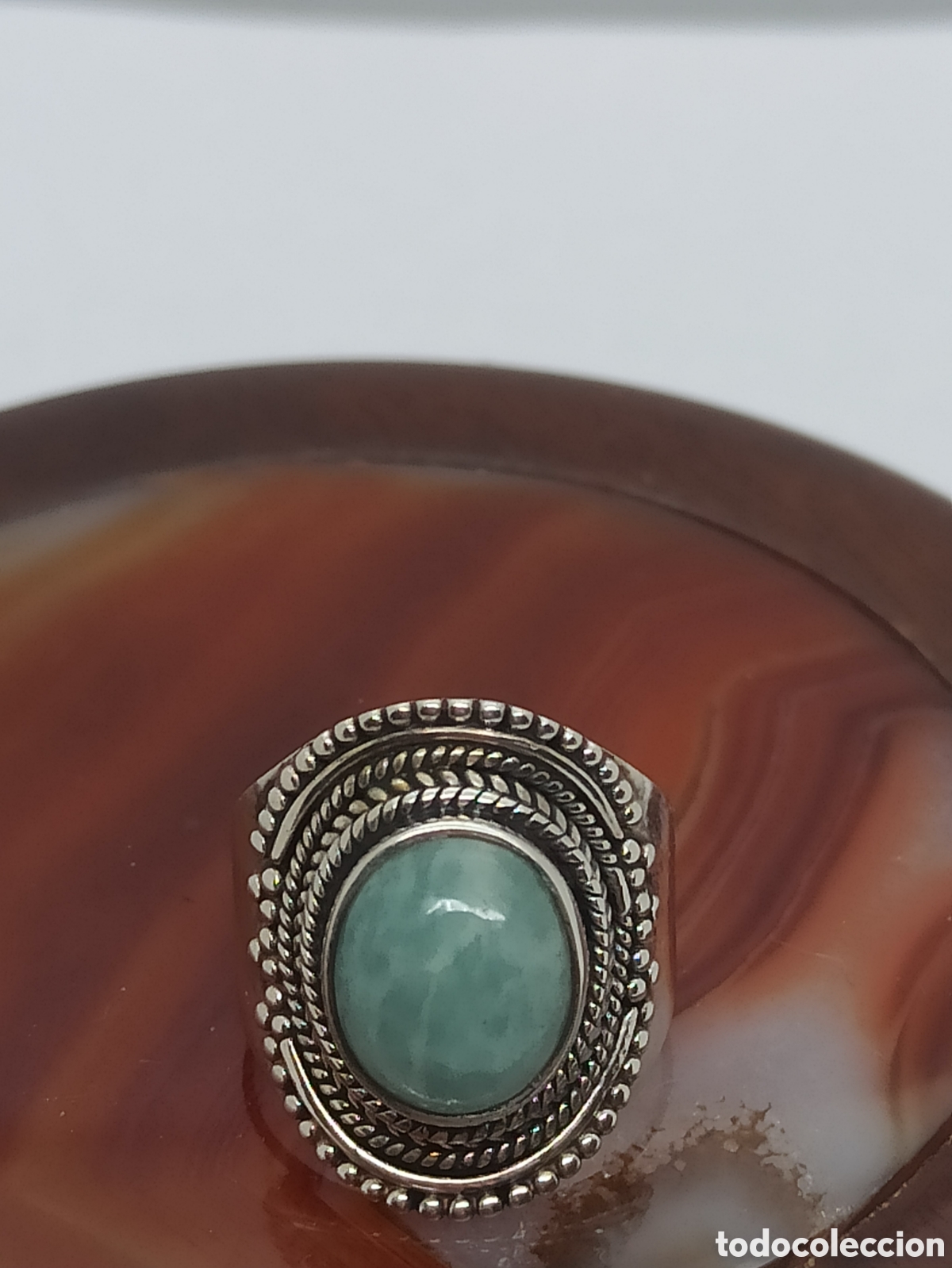 Joyeria: Anillo en plata de ley 925 y Amazonita - Foto 1
