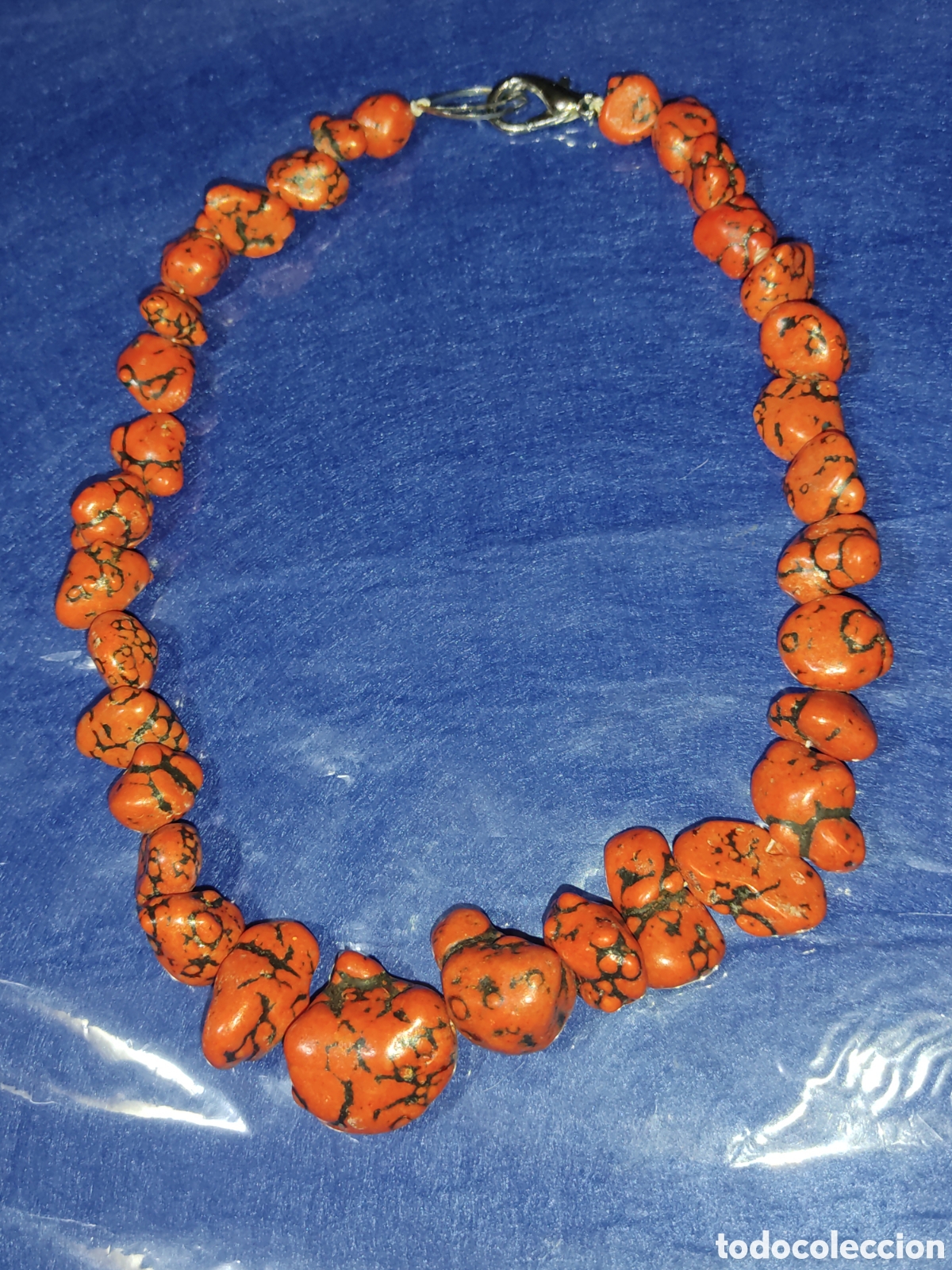 Joyeria: Collar de turquesas roja.Vintage. - Foto 2