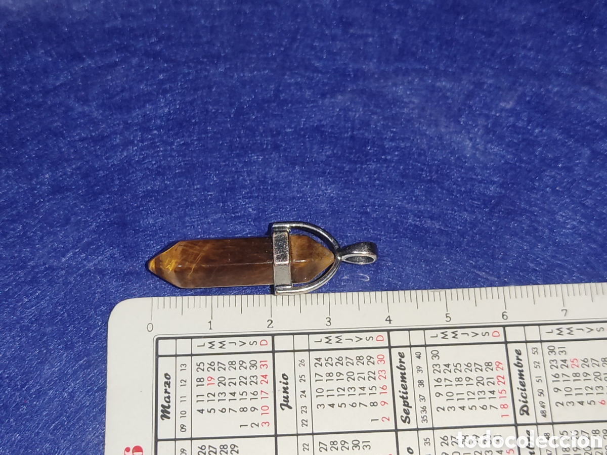 Joyeria: P&eacute;ndulo con piedra ojo de tigre. - Foto 3