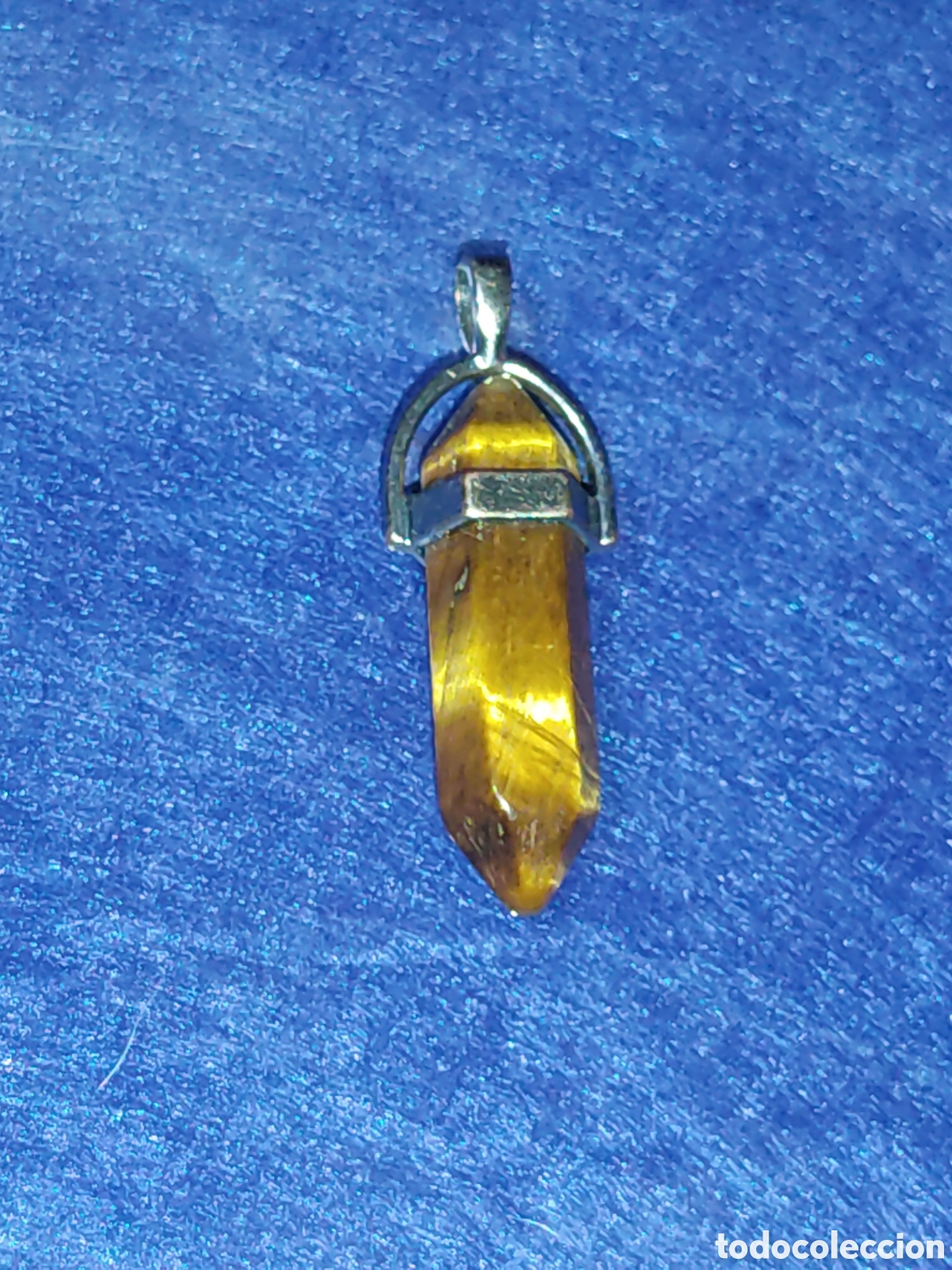 Joyeria: P&eacute;ndulo con piedra ojo de tigre. - Foto 1