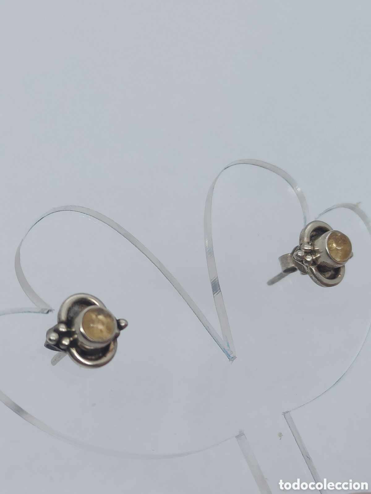 Joyeria: Pendiente en plata de Ley 925 y piedra natural - Foto 1