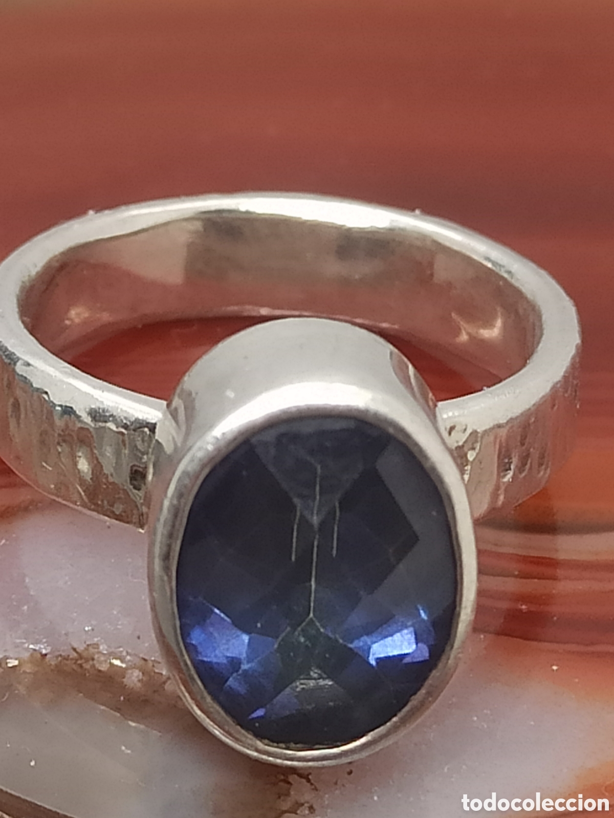 Joyeria: Anillo echo echo a mano en plata de ley y Zafiro - Foto 2